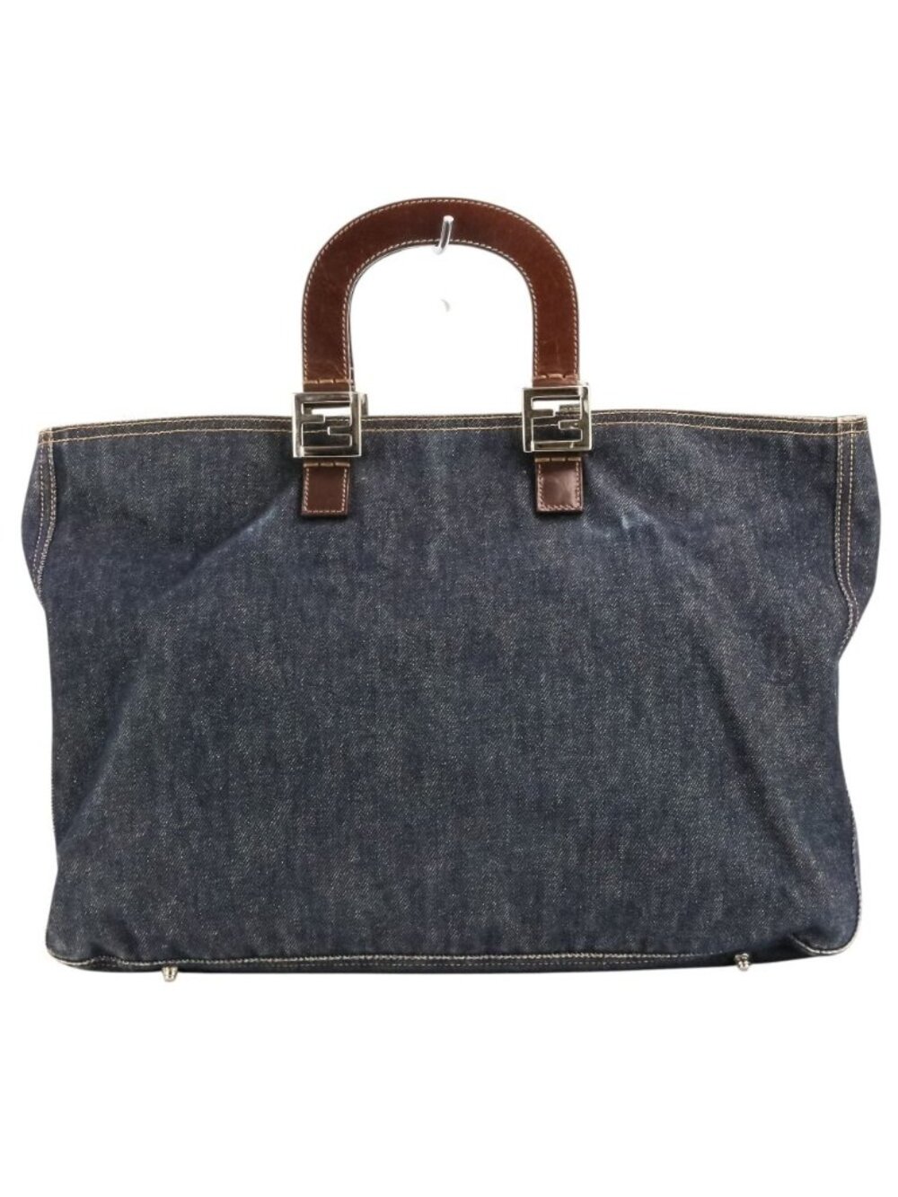 Fendi Vintage Denim Tote Bag 008 Indigo
